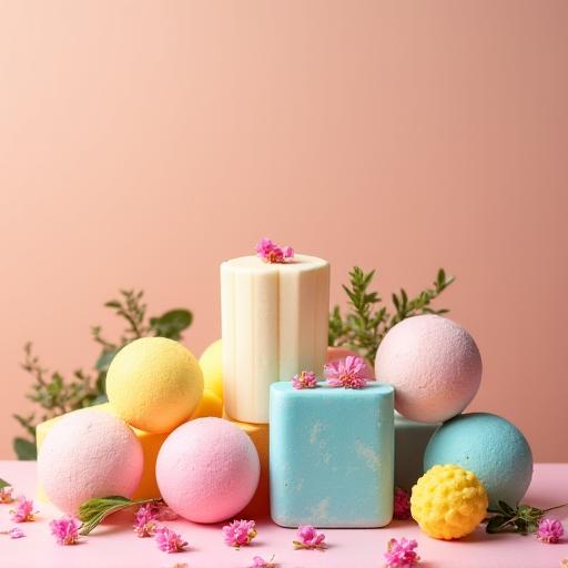 Vegan soap and cruelty-free bath bombs made with plant-based ingredients